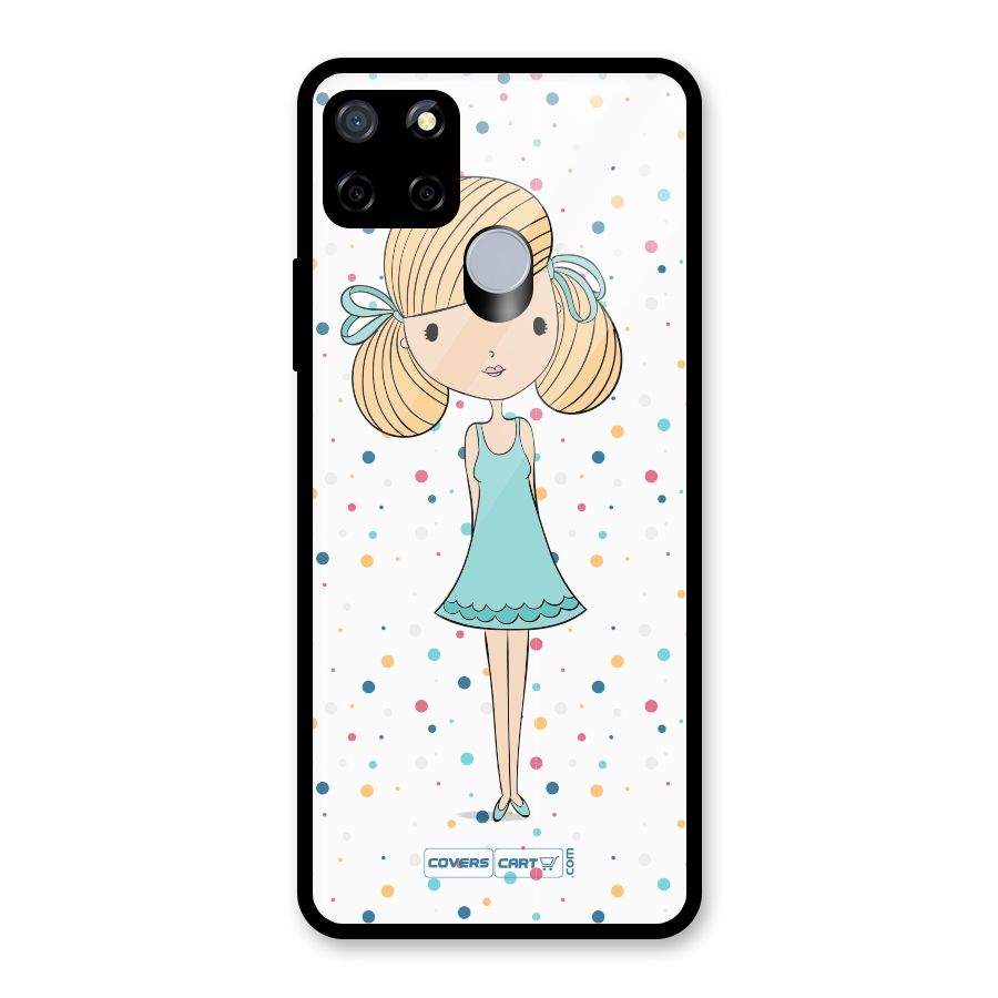Cute Girl Glass Back Case for Realme C12