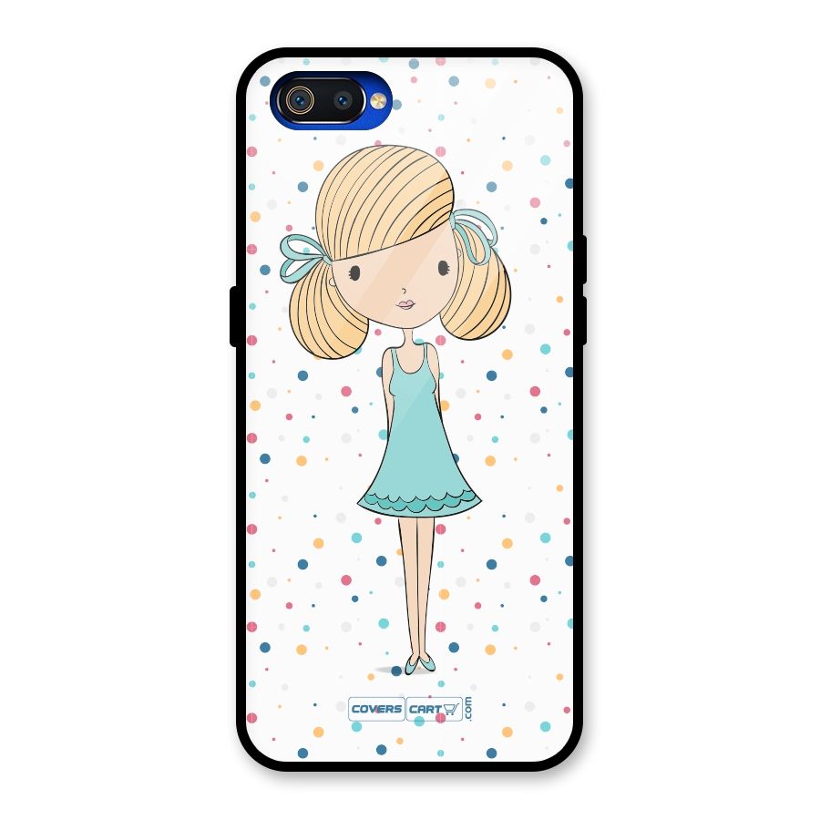 Cute Girl Glass Back Case for Realme C2