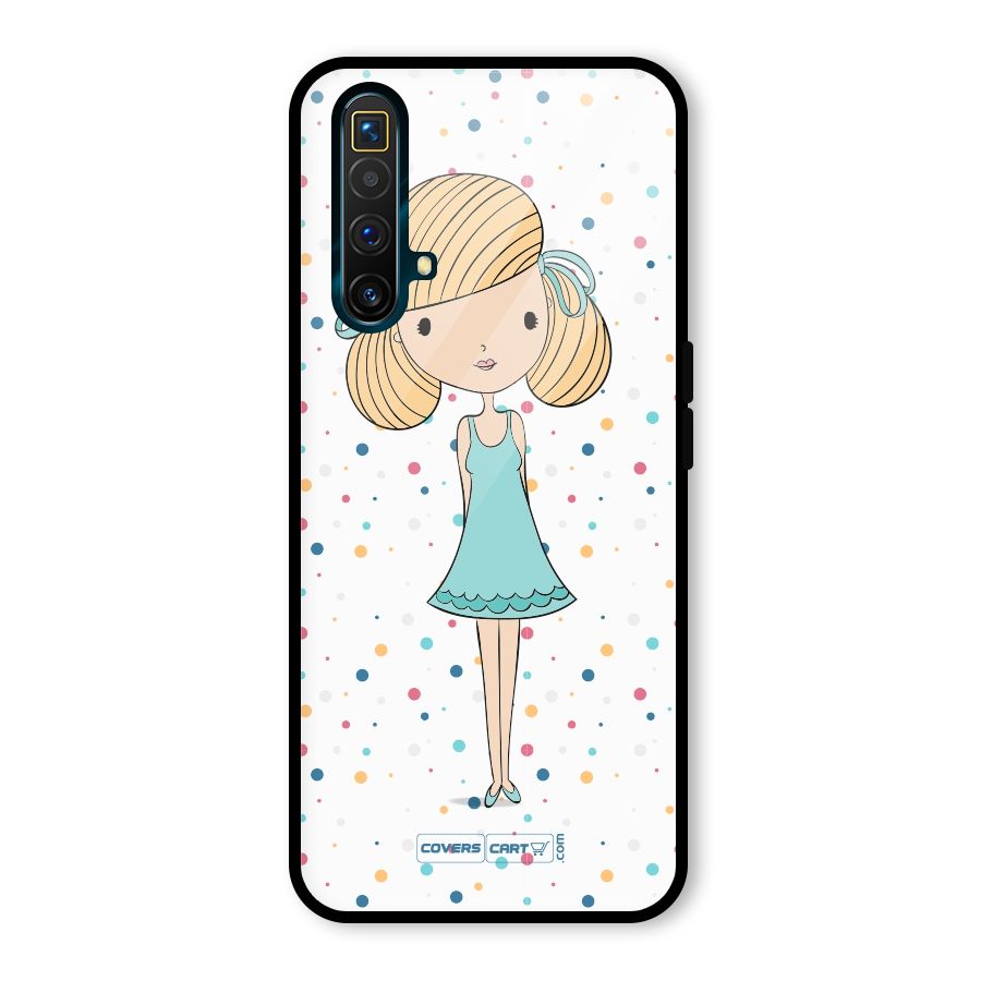 Cute Girl Glass Back Case for Realme X3