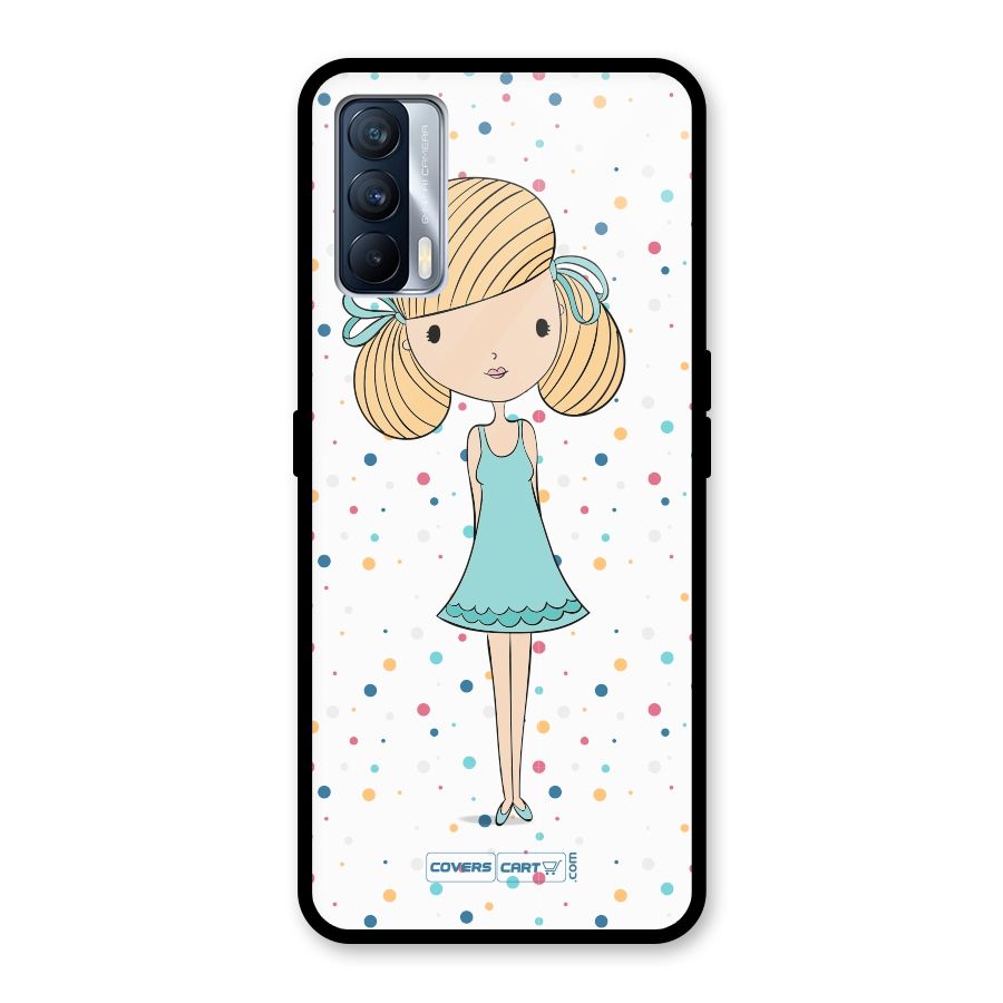 Cute Girl Glass Back Case for Realme X7