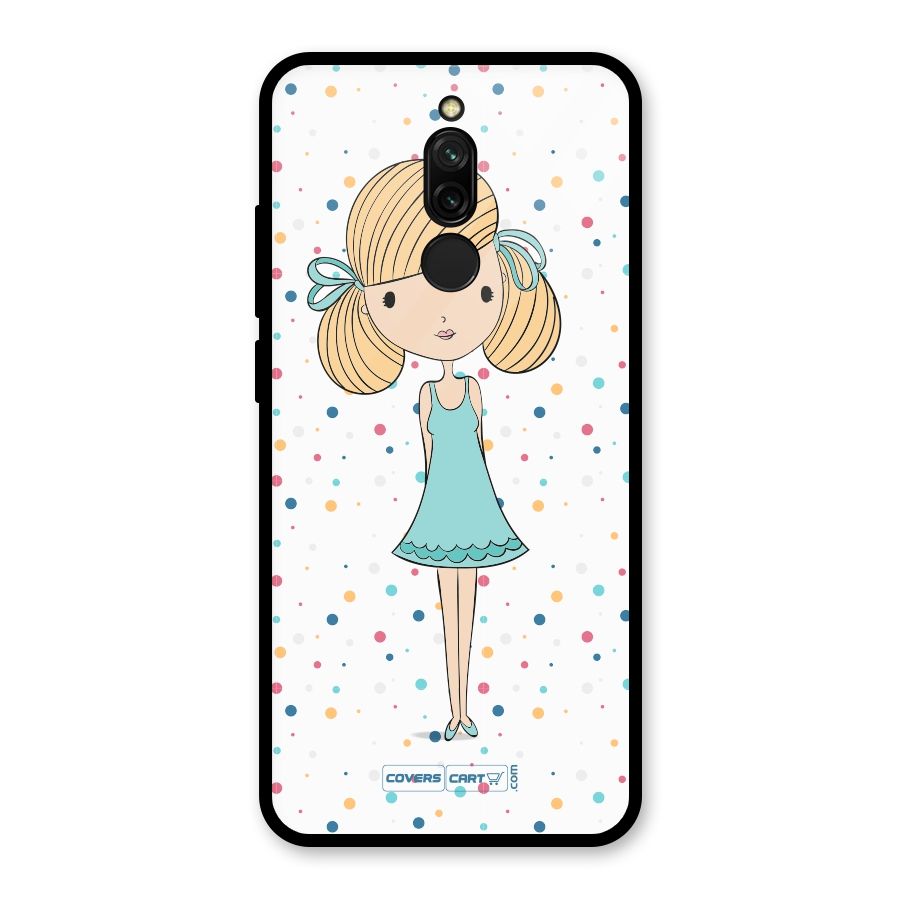 Cute Girl Glass Back Case for Redmi 8