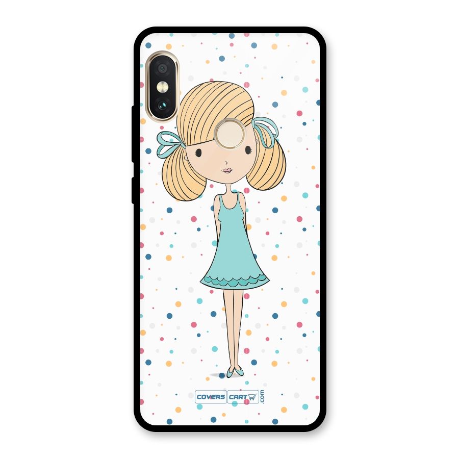 Cute Girl Glass Back Case for Redmi Note 5 Pro