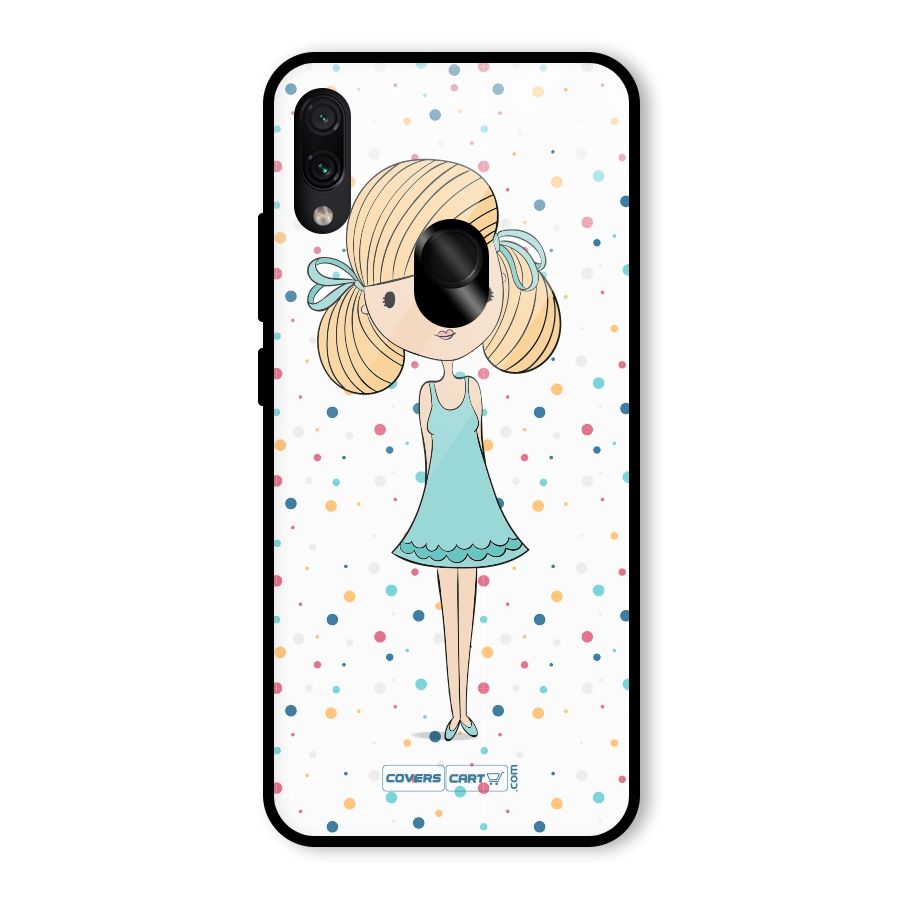 Cute Girl Glass Back Case for Redmi Note 7 Pro