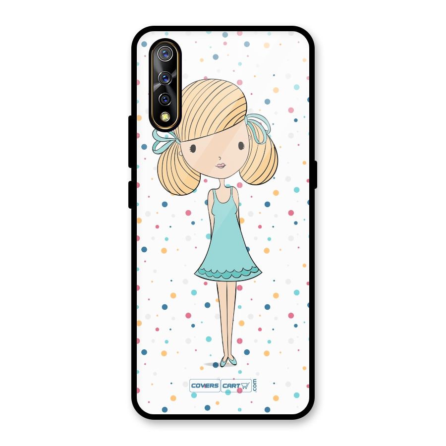 Cute Girl Glass Back Case for Vivo S1