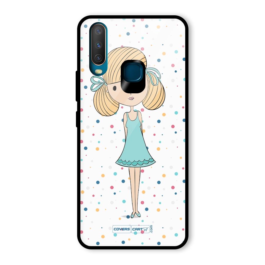 Cute Girl Glass Back Case for Vivo U10
