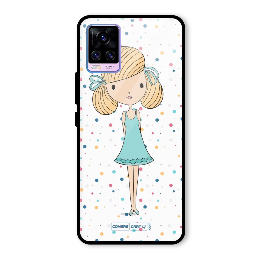 Cute Girl Glass Back Case for Vivo V20 Pro