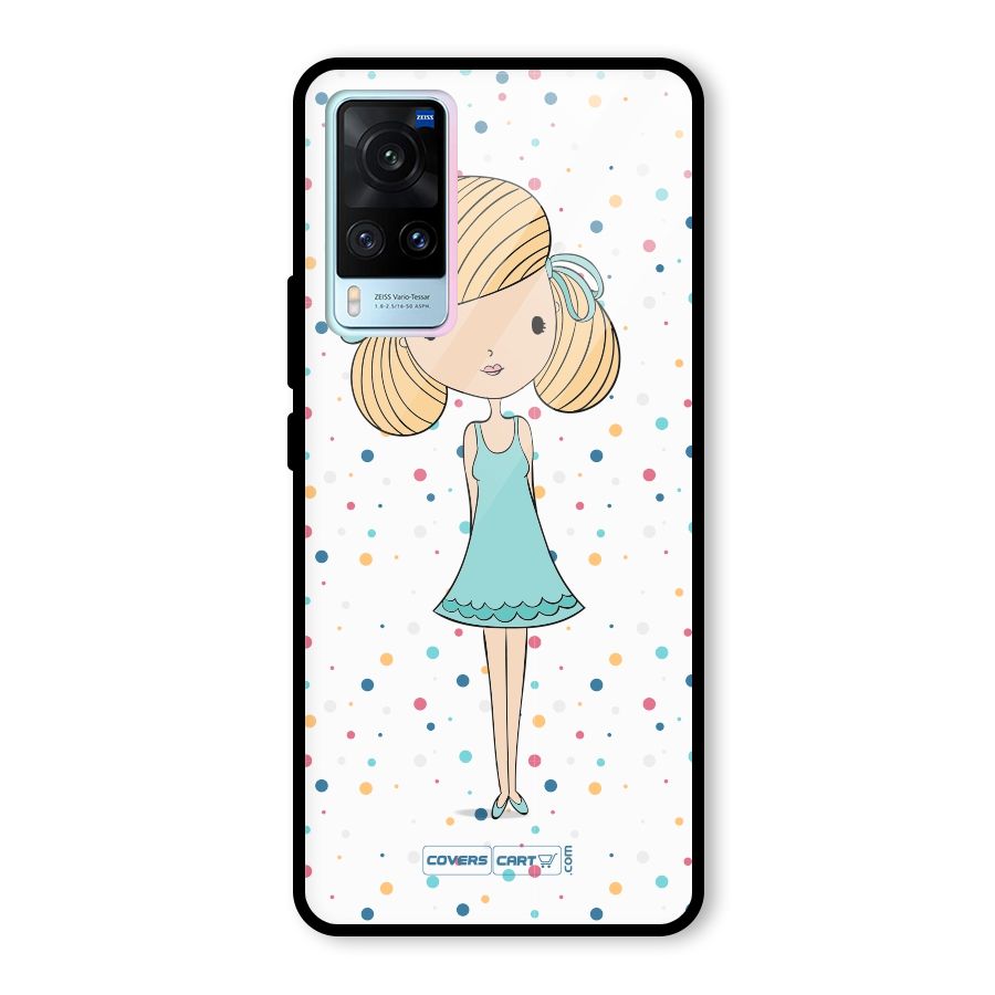 Cute Girl Glass Back Case for Vivo X60