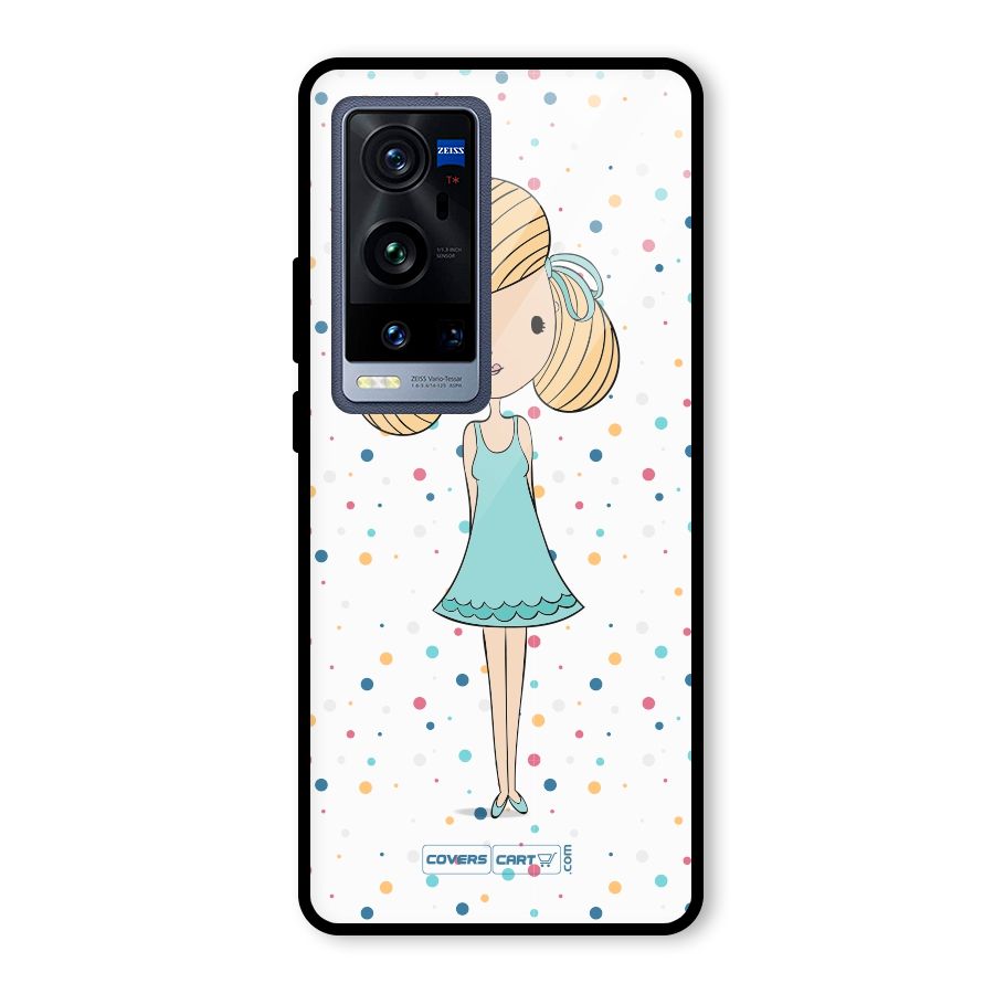 Cute Girl Glass Back Case for Vivo X60 Pro Plus