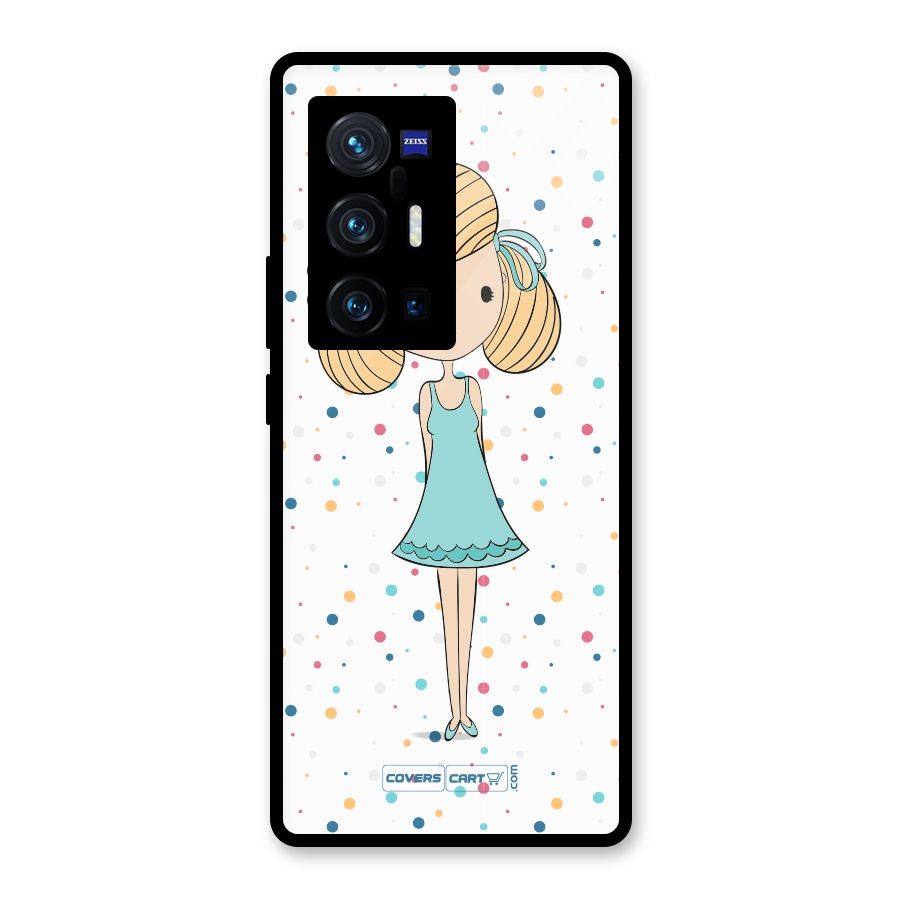 Cute Girl Glass Back Case for Vivo X70 Pro Plus