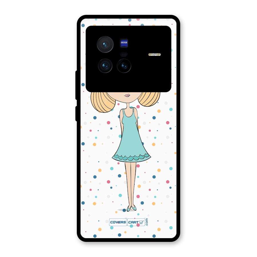 Cute Girl Glass Back Case for Vivo X80