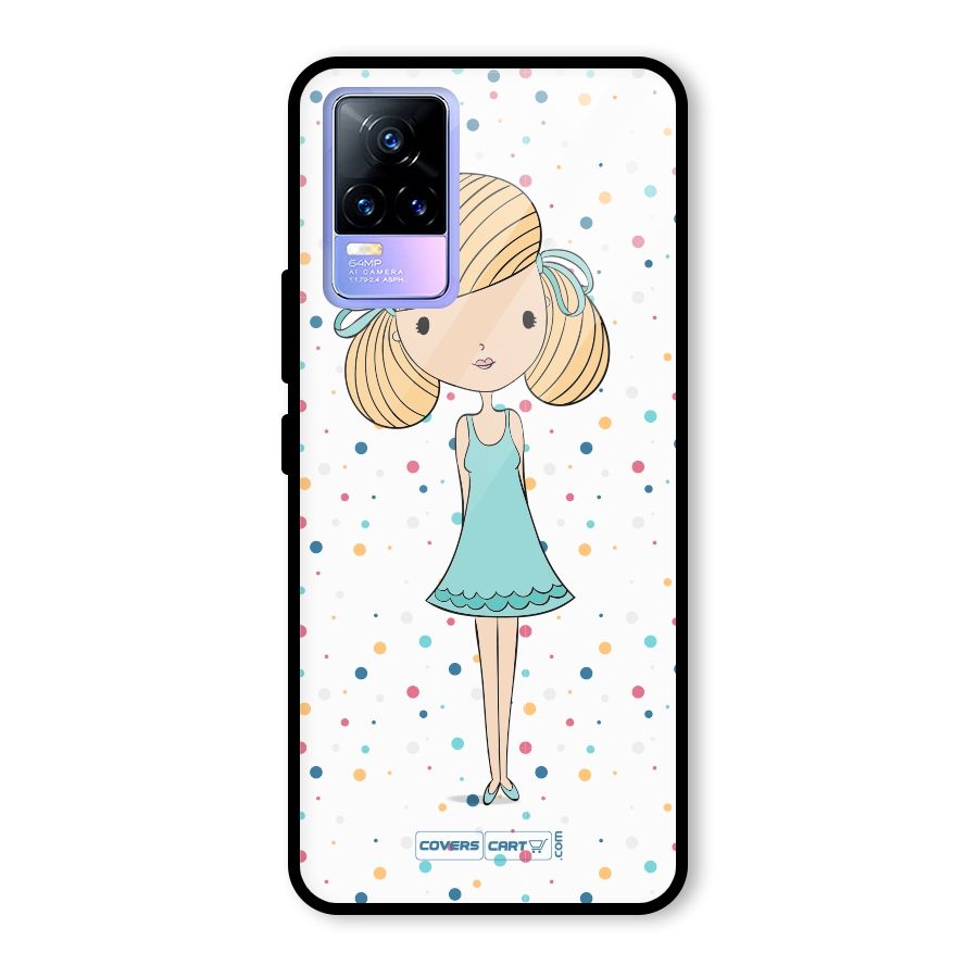 Cute Girl Glass Back Case for Vivo Y73