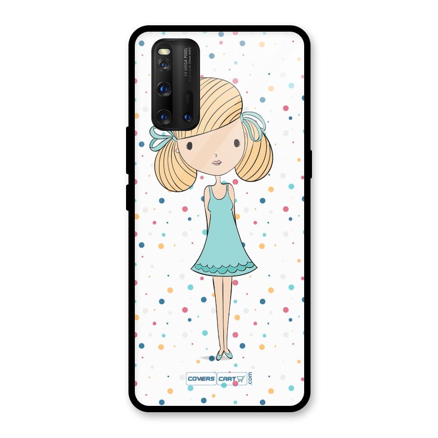 Cute Girl Glass Back Case for Vivo iQOO 3