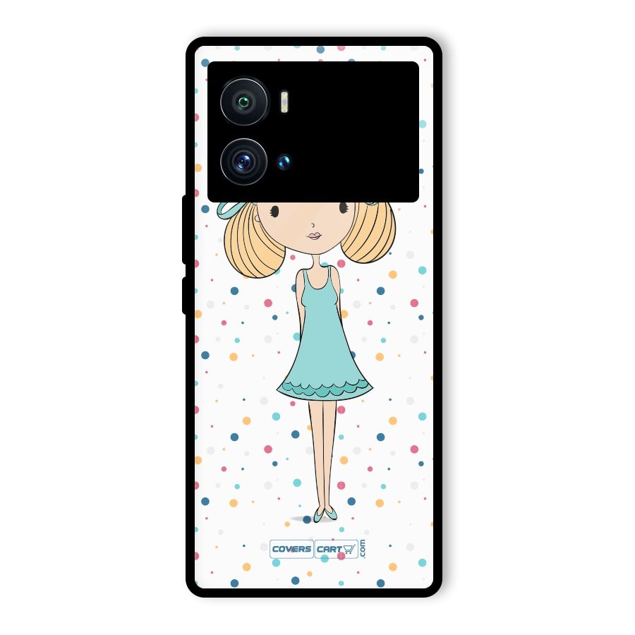 Cute Girl Glass Back Case for Vivo iQOO 9 Pro