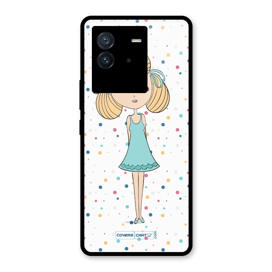 Cute Girl Glass Back Case for Vivo iQOO Neo 6 5G