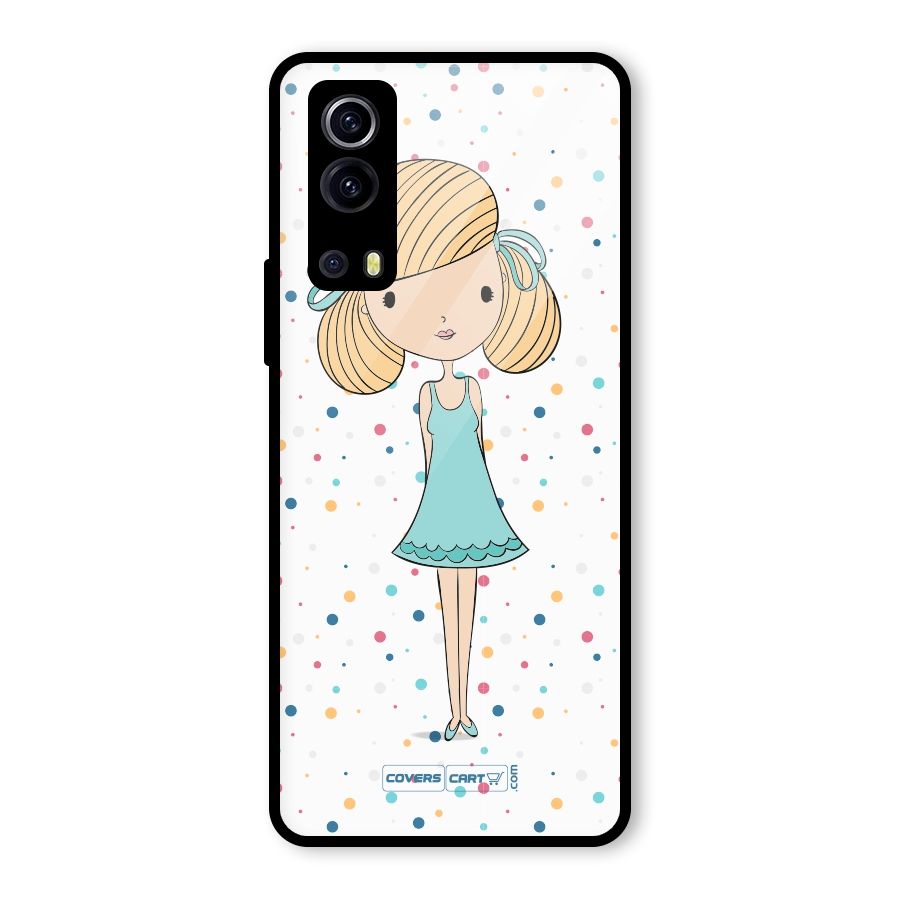 Cute Girl Glass Back Case for Vivo iQOO Z3