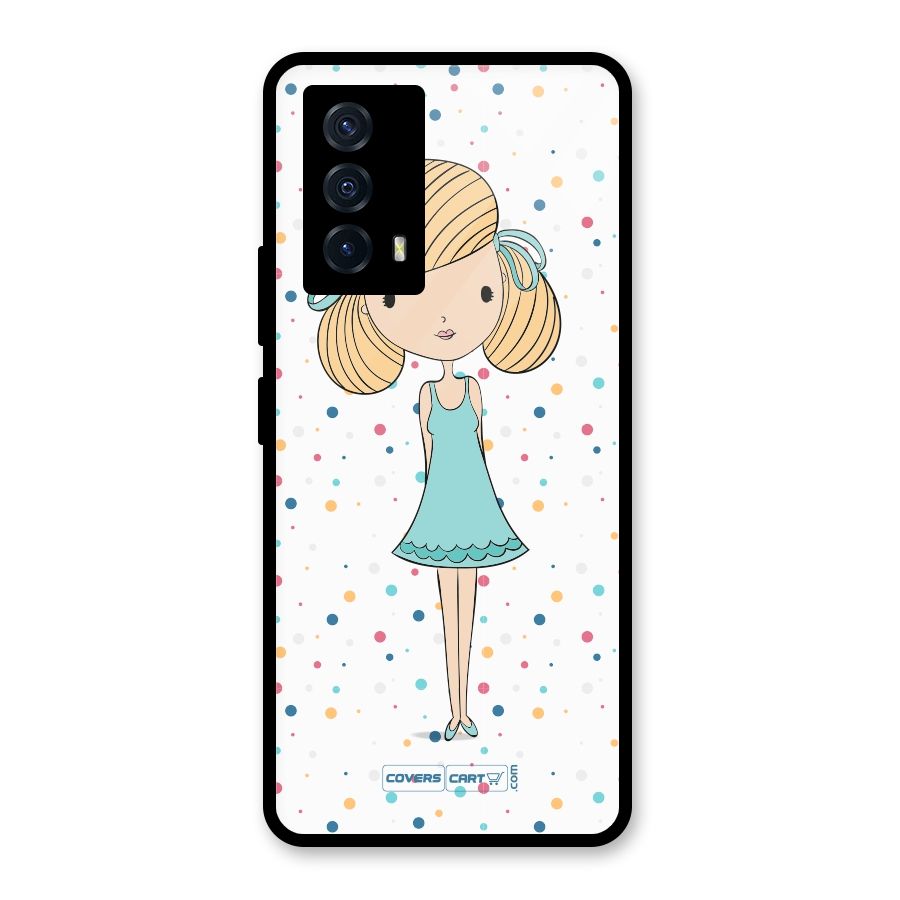 Cute Girl Glass Back Case for Vivo iQOO Z5