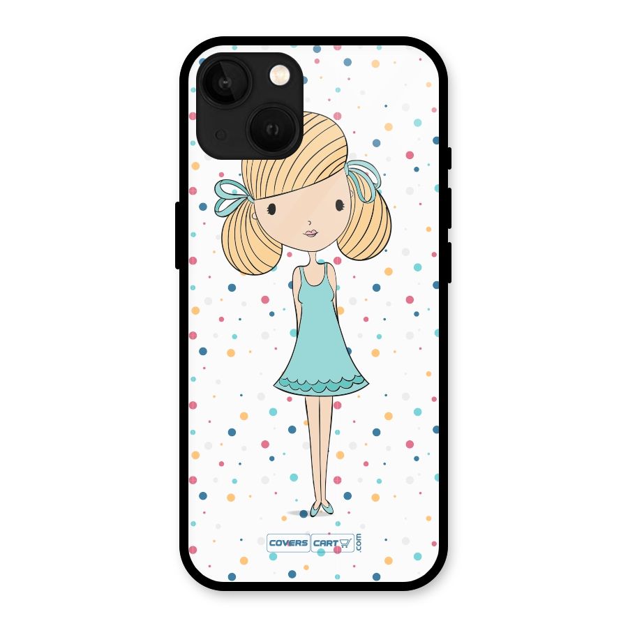 Cute Girl Glass Back Case for iPhone 13