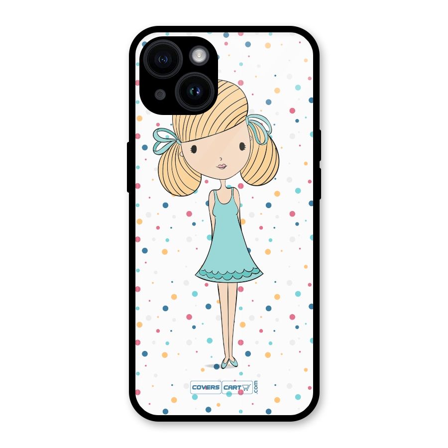 Cute Girl Glass Back Case for iPhone 14