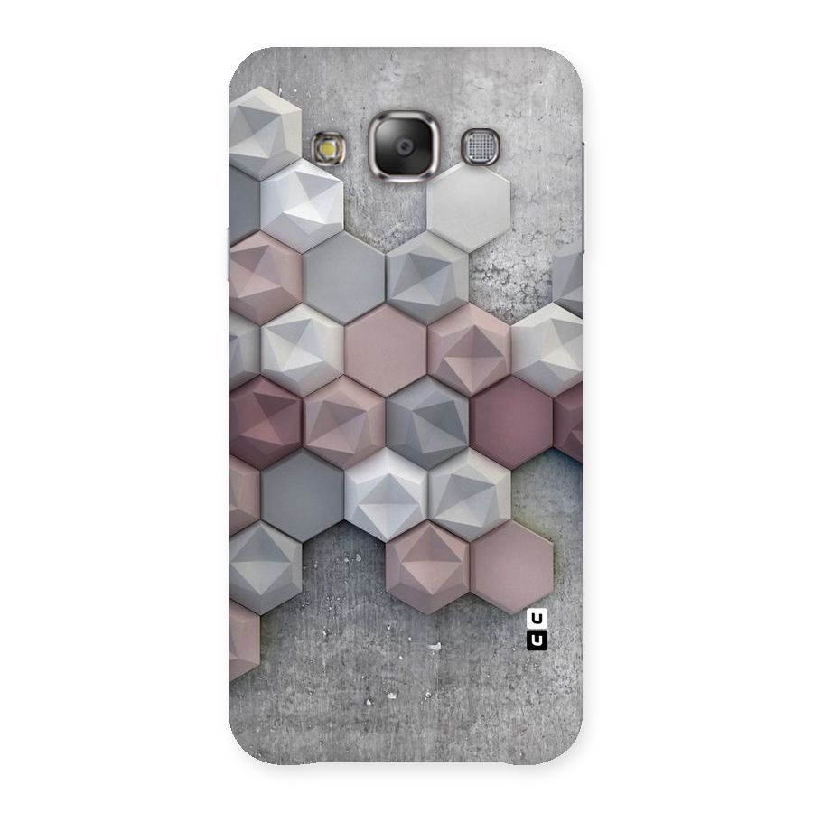 Cute Hexagonal Pattern Back Case for Galaxy E7