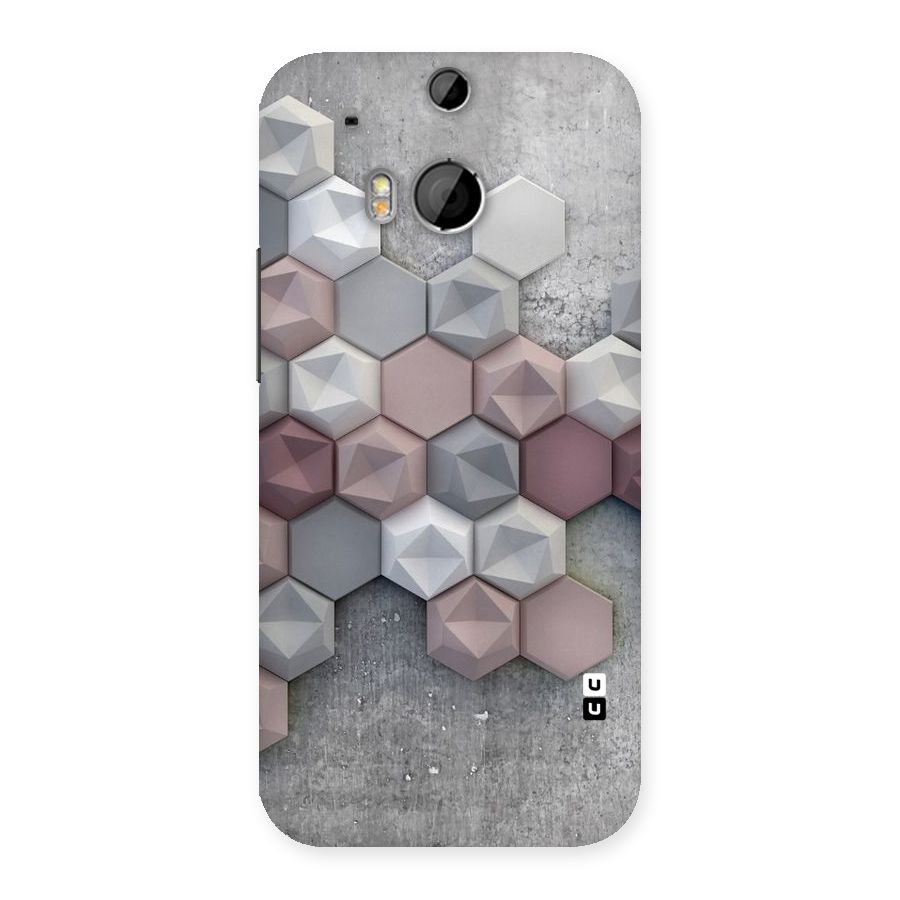 Cute Hexagonal Pattern Back Case for HTC One M8