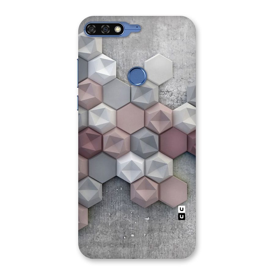 Cute Hexagonal Pattern Back Case for Honor 7C