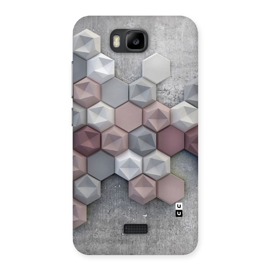 Cute Hexagonal Pattern Back Case for Honor Bee