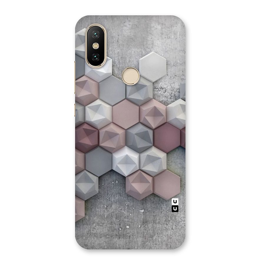 Cute Hexagonal Pattern Back Case for Mi A2