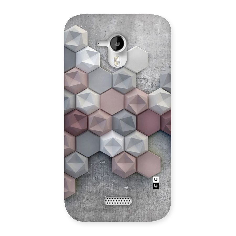 Cute Hexagonal Pattern Back Case for Micromax Canvas HD A116