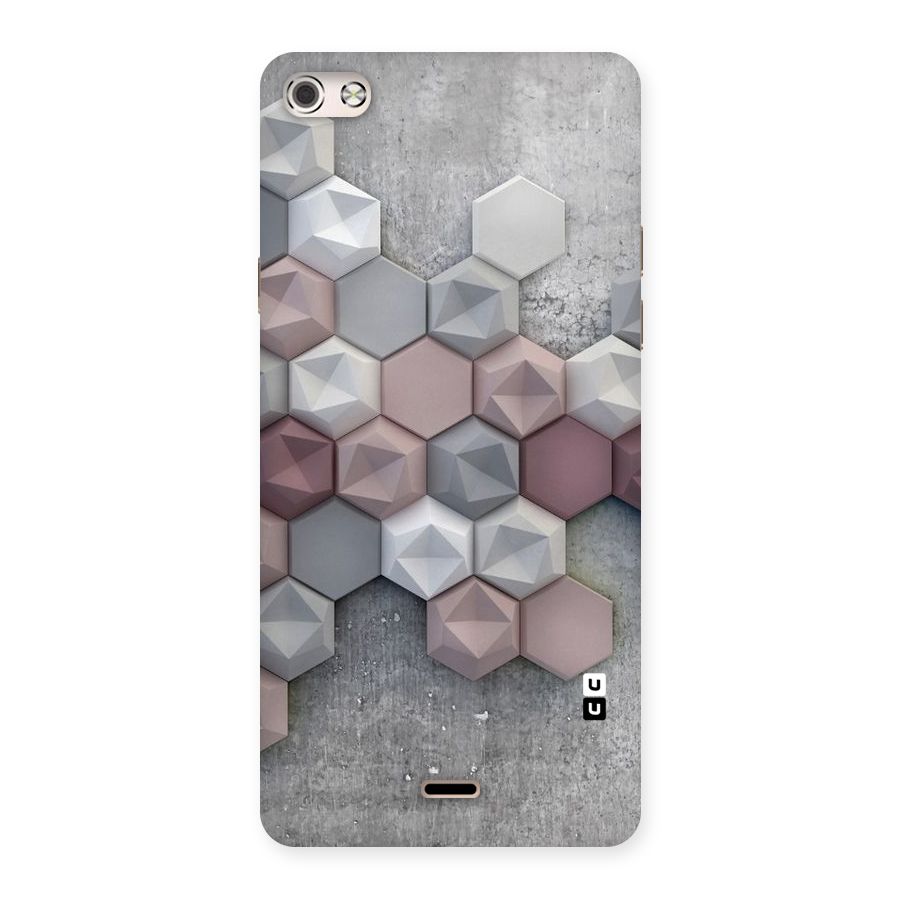Cute Hexagonal Pattern Back Case for Micromax Canvas Silver 5