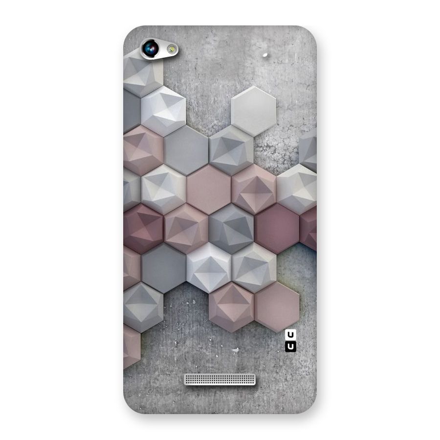 Cute Hexagonal Pattern Back Case for Micromax Hue 2