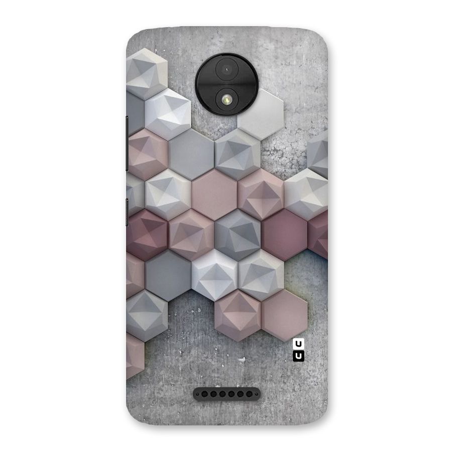 Cute Hexagonal Pattern Back Case for Moto C