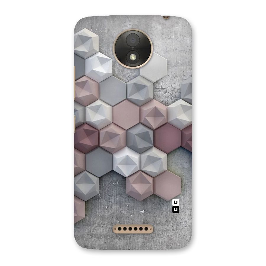 Cute Hexagonal Pattern Back Case for Moto C Plus