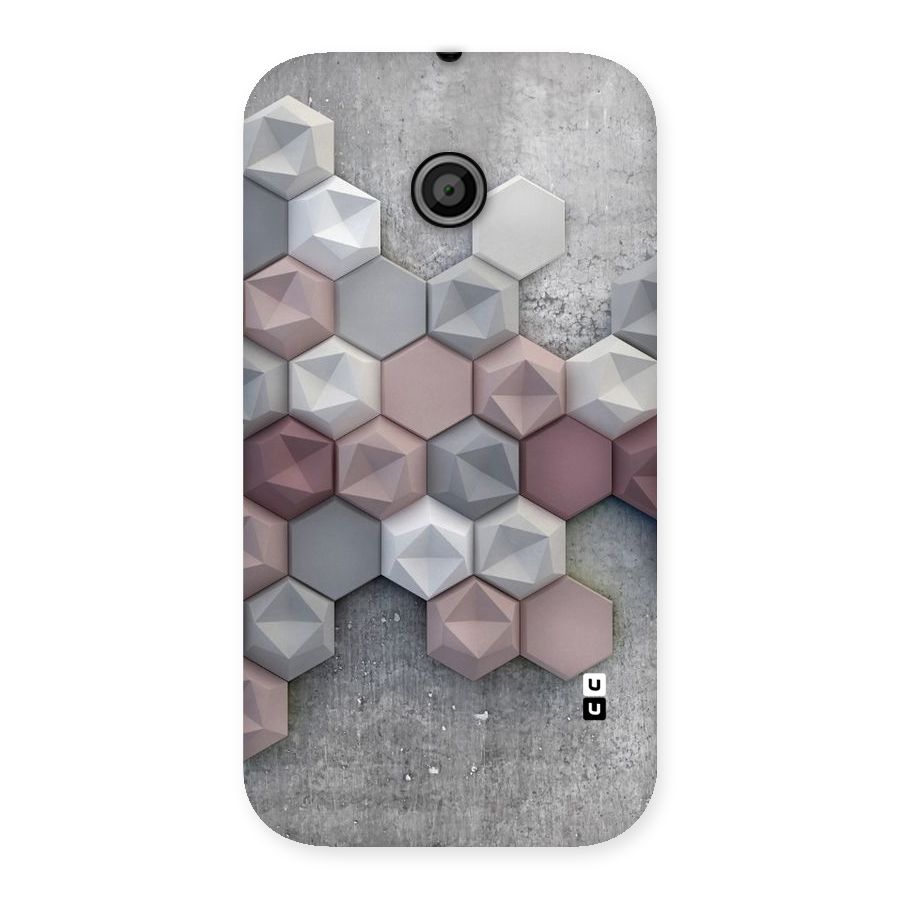 Cute Hexagonal Pattern Back Case for Moto E
