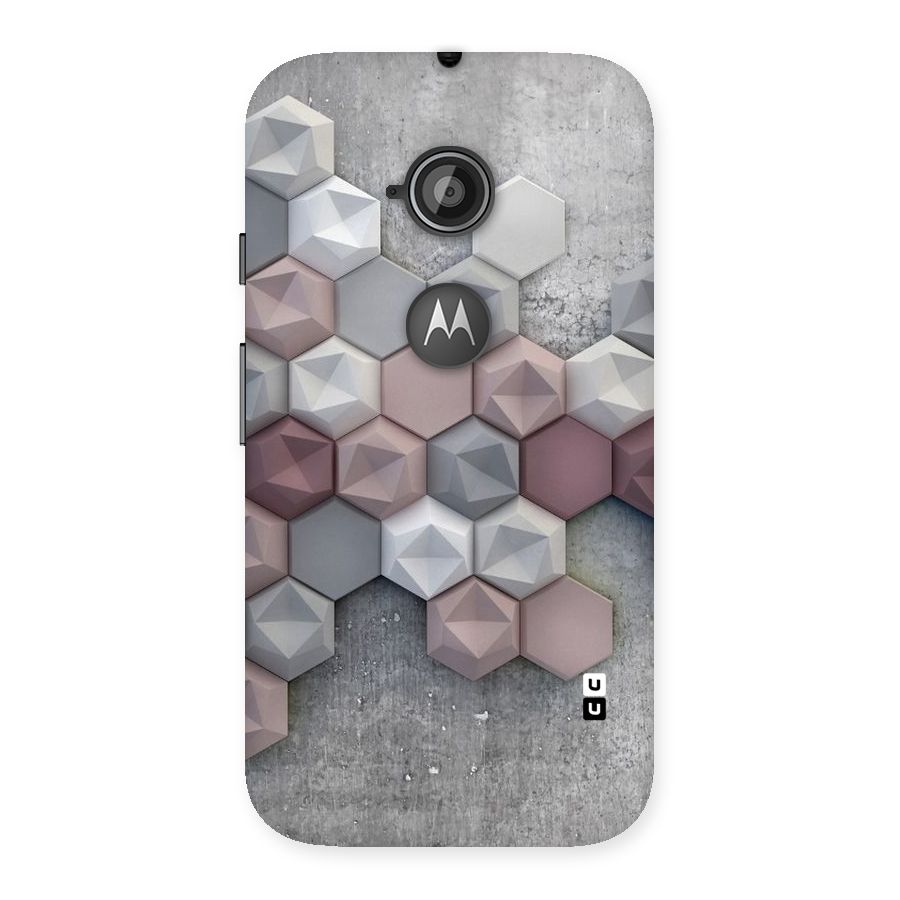 Cute Hexagonal Pattern Back Case for Moto E 2nd Gen