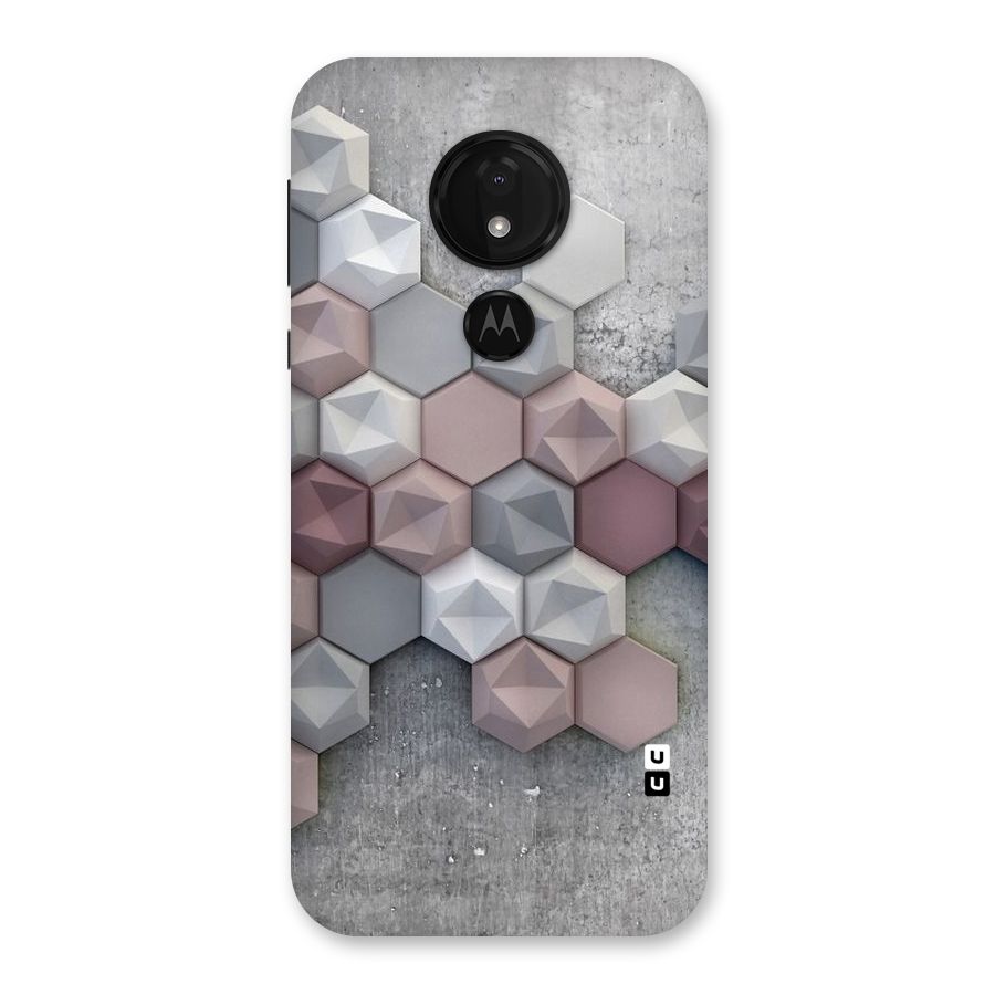 Cute Hexagonal Pattern Back Case for Moto G7 Power
