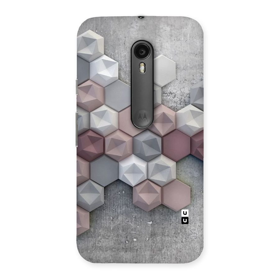 Cute Hexagonal Pattern Back Case for Moto G Turbo