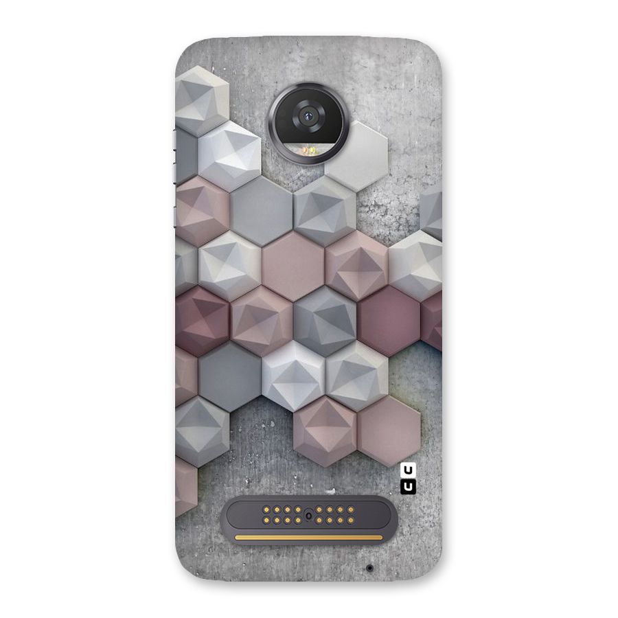 Cute Hexagonal Pattern Back Case for Moto Z2 Play