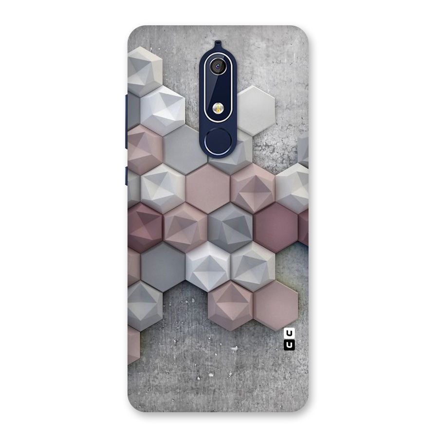 Cute Hexagonal Pattern Back Case for Nokia 5.1