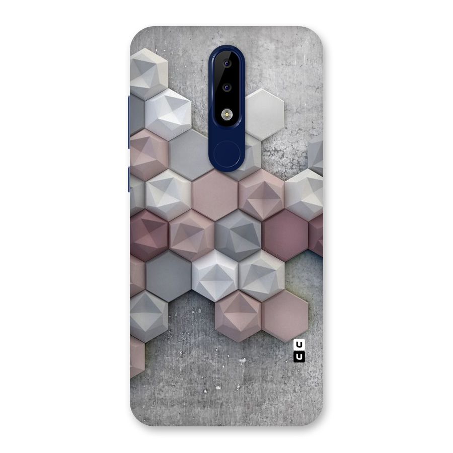Cute Hexagonal Pattern Back Case for Nokia 5.1 Plus