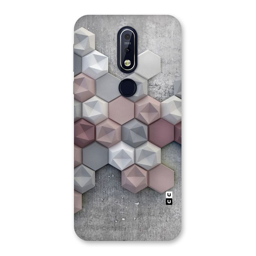 Cute Hexagonal Pattern Back Case for Nokia 7.1