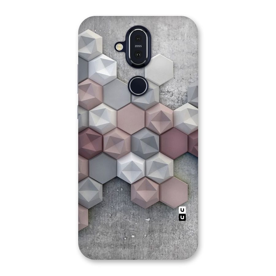 Cute Hexagonal Pattern Back Case for Nokia 8.1