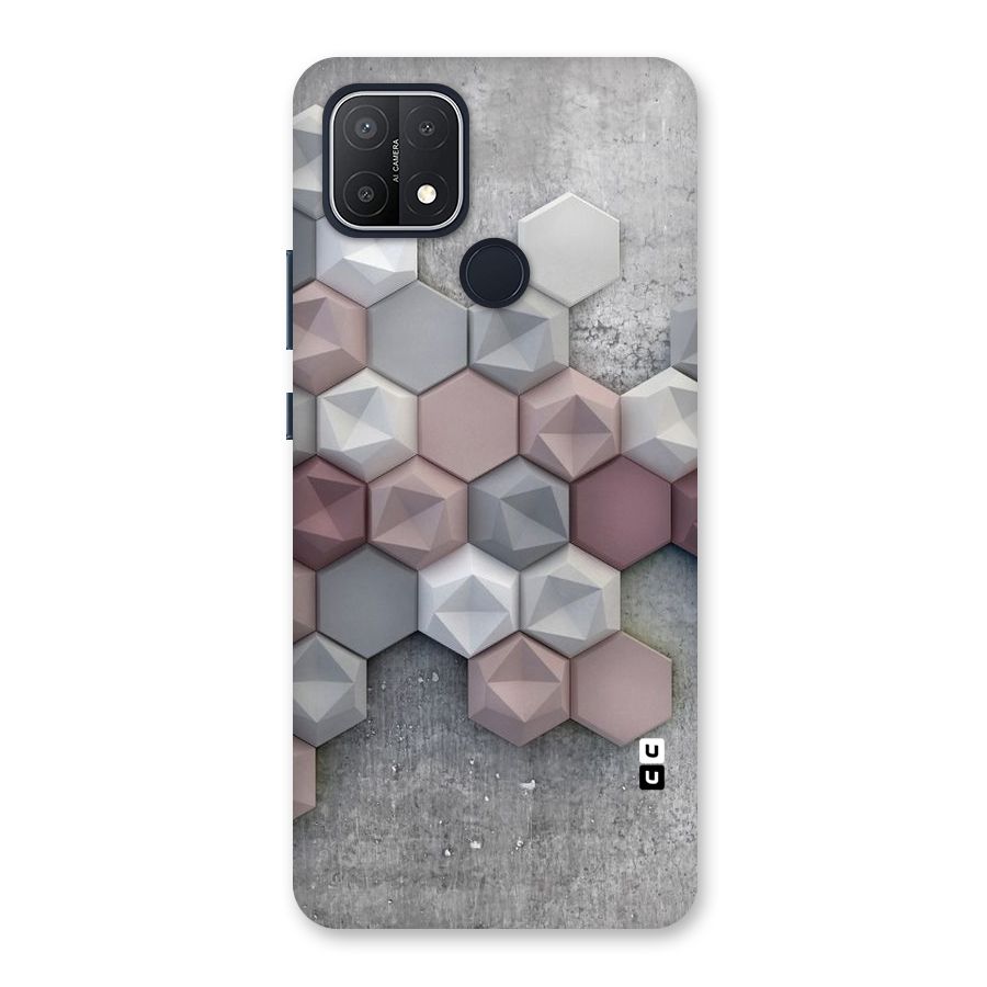 Cute Hexagonal Pattern Back Case for Oppo A15s