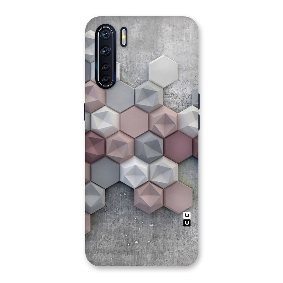 Cute Hexagonal Pattern Back Case for Oppo F15