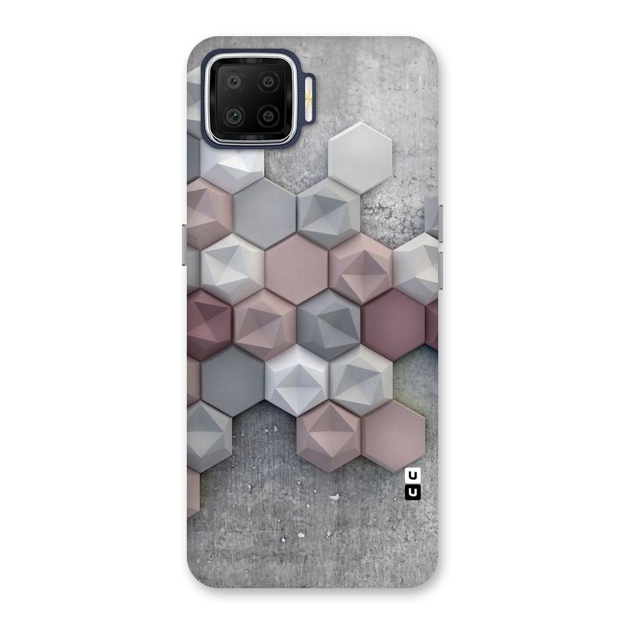 Cute Hexagonal Pattern Back Case for Oppo F17