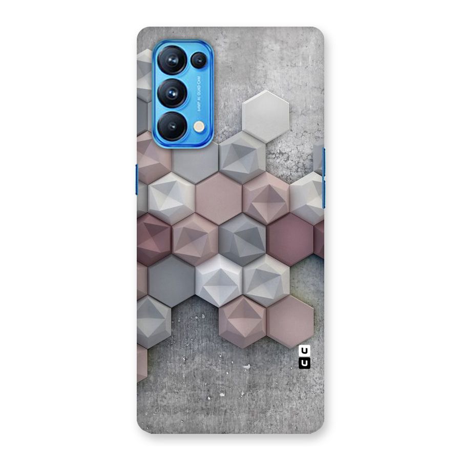 Cute Hexagonal Pattern Back Case for Oppo Reno5 Pro 5G