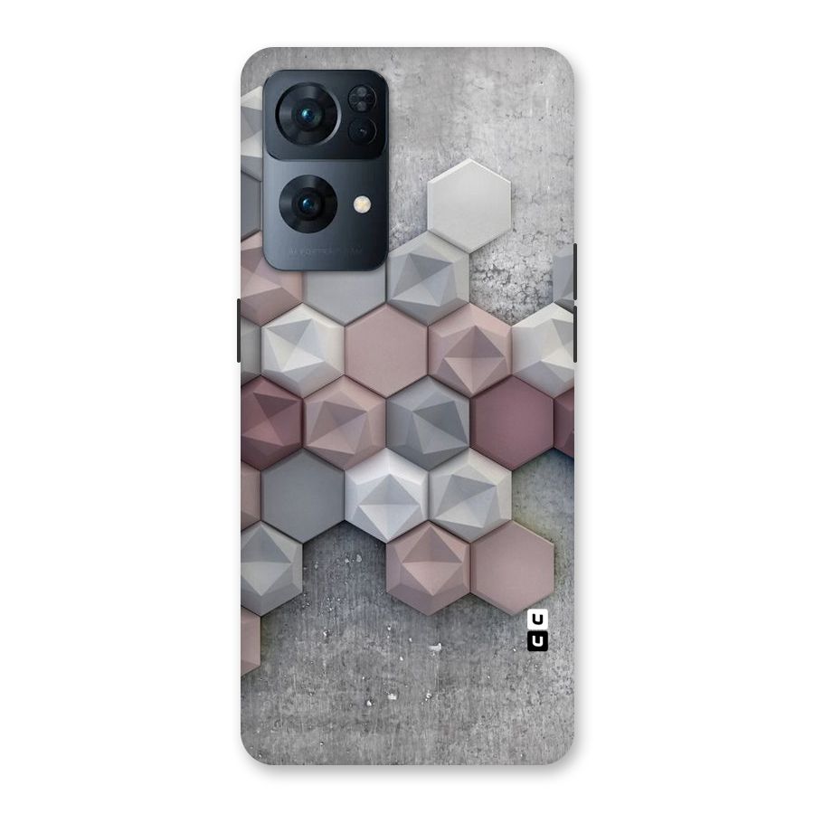Cute Hexagonal Pattern Back Case for Oppo Reno7 Pro 5G
