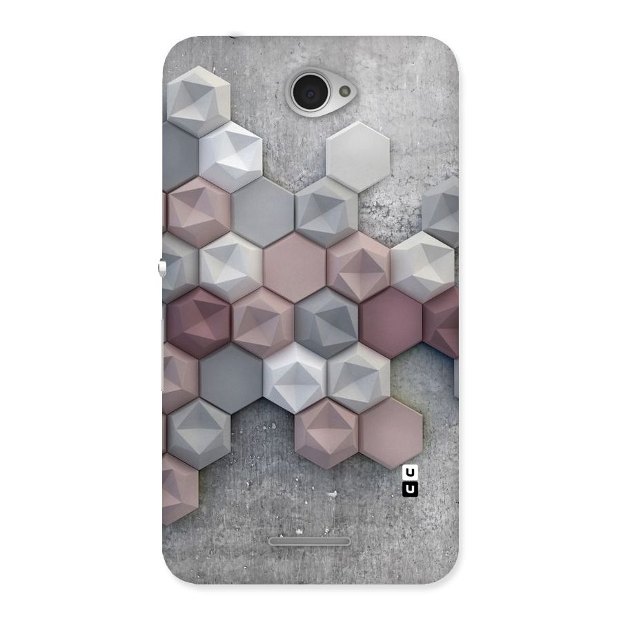 Cute Hexagonal Pattern Back Case for Sony Xperia E4