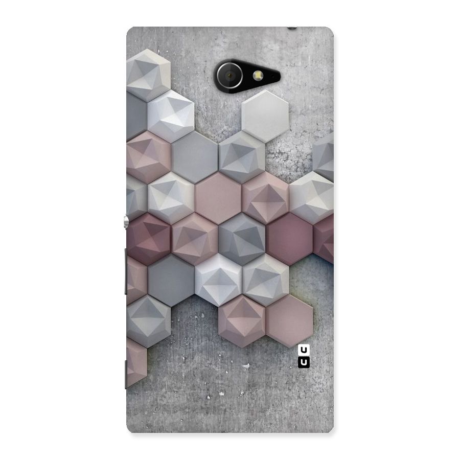 Cute Hexagonal Pattern Back Case for Sony Xperia M2
