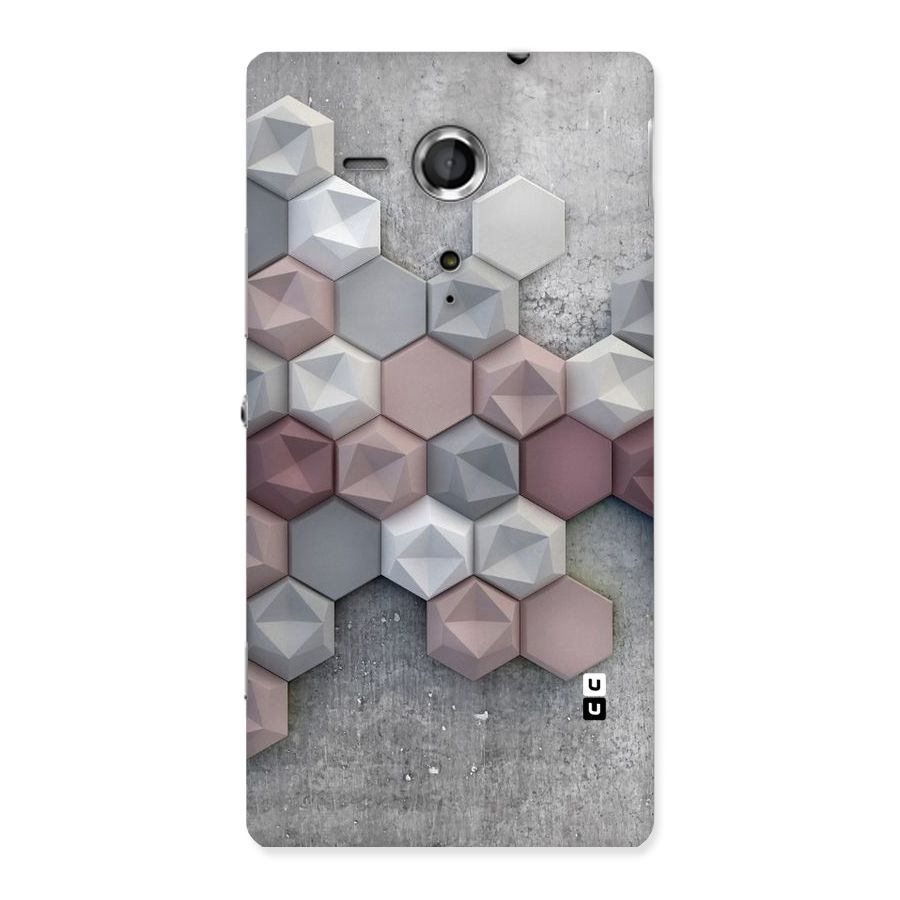 Cute Hexagonal Pattern Back Case for Sony Xperia SP