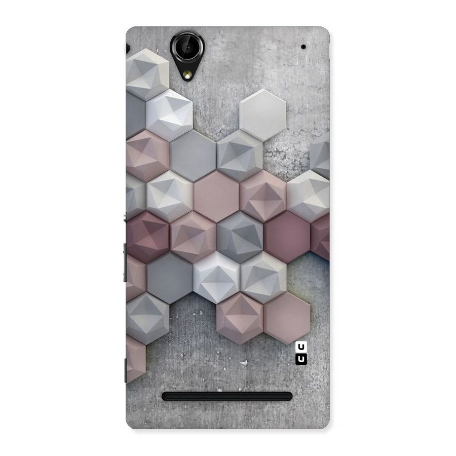 Cute Hexagonal Pattern Back Case for Sony Xperia T2